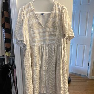 Old Navy Cream Midi Dress